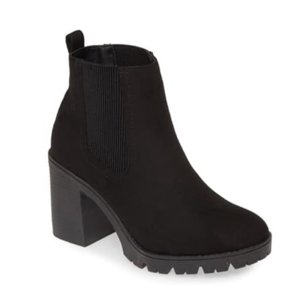 Black suede ankle boots
